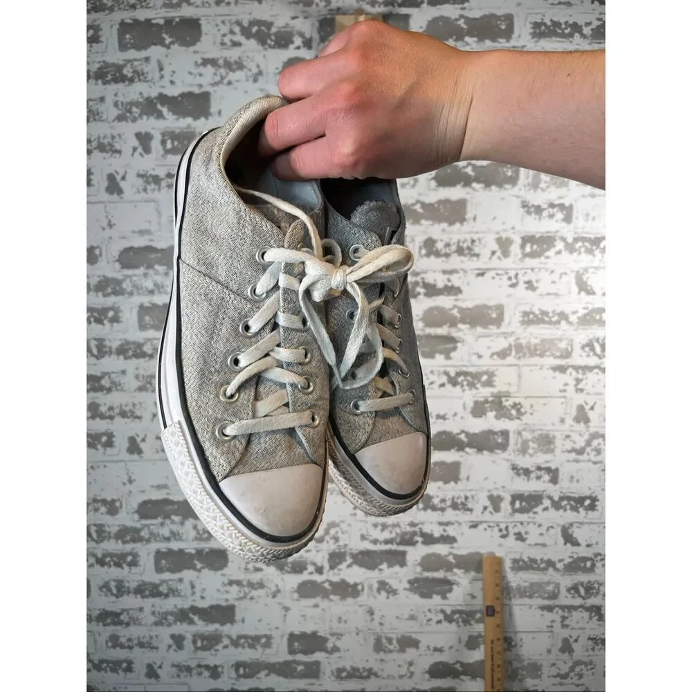 Converse | women gray lace up flat sneakers